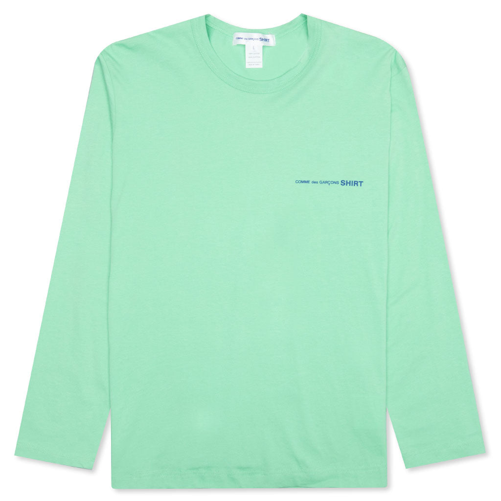 Comme Des Garcons SHIRT Logo L/S Tee - Green