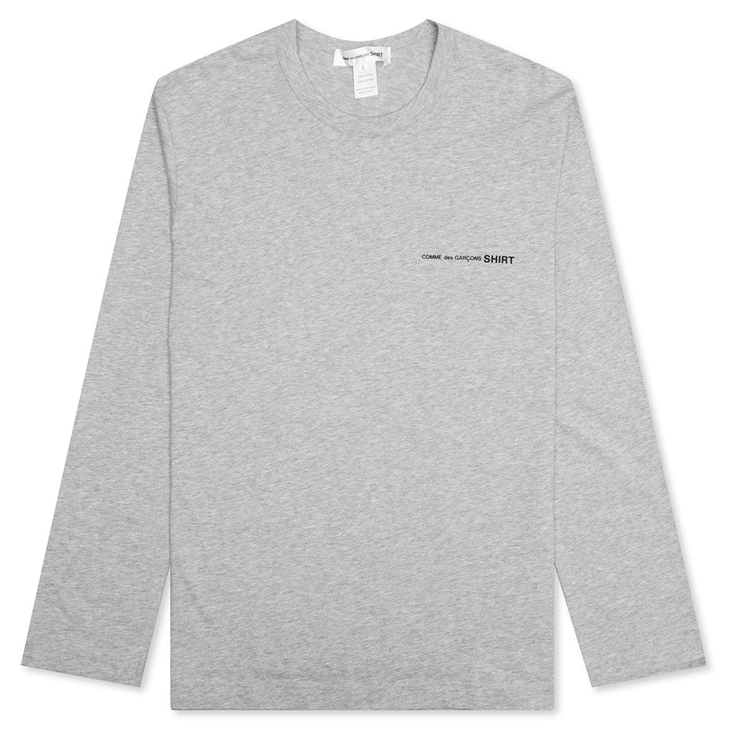 Comme Des Garcons SHIRT Logo L/S Tee - Grey