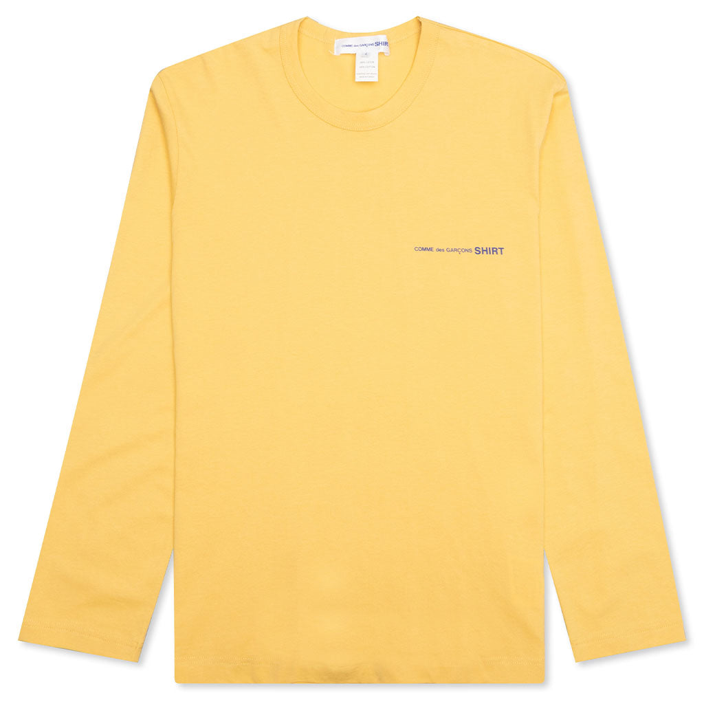 Comme Des Garcons SHIRT Logo L/S Tee - Yellow