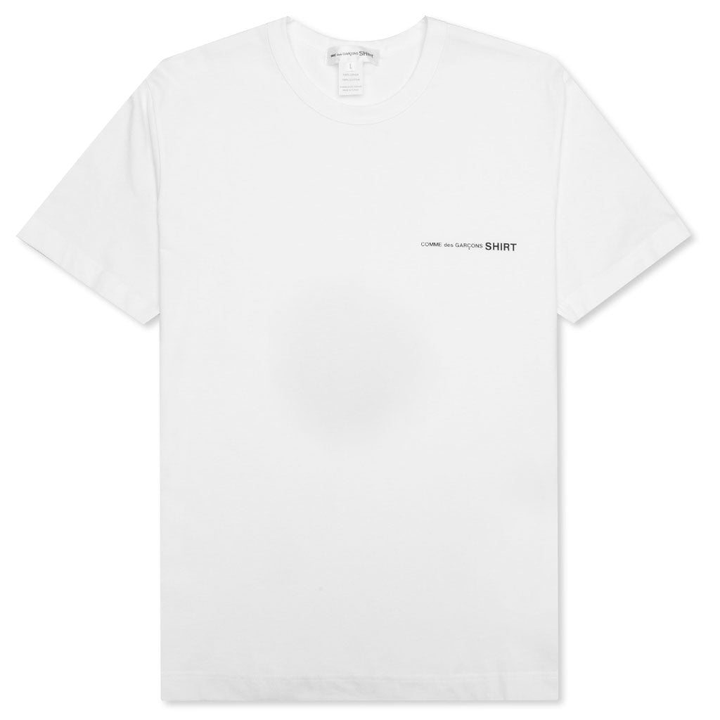 Comme Des Garcons SHIRT Logo S/S Tee - White