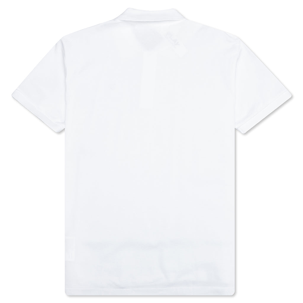 Little Black Heart Polo Shirt - White