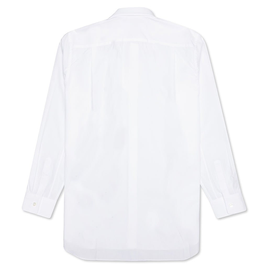 Small Black Heart Button Down - White