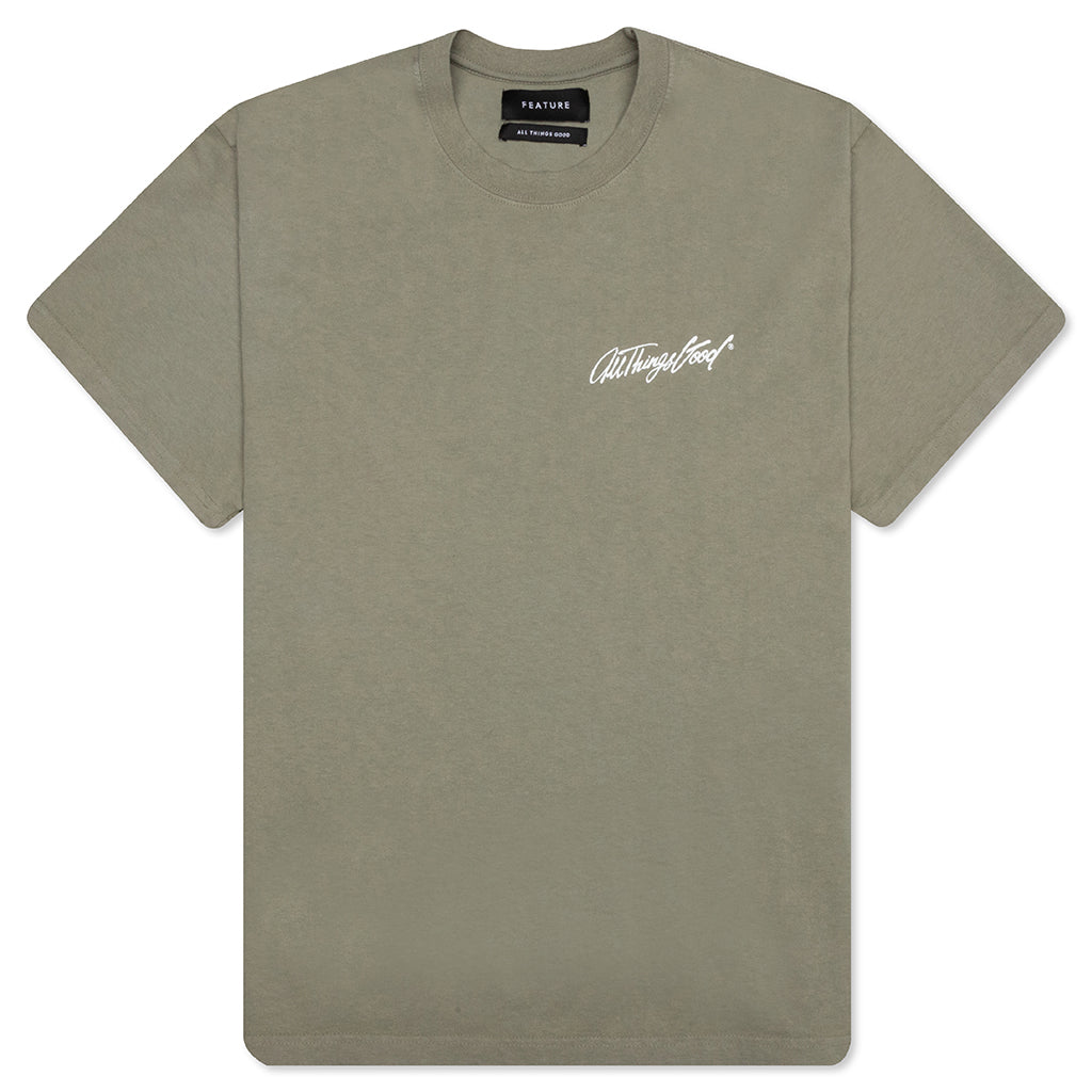 Cloud Tee - Oil Green
