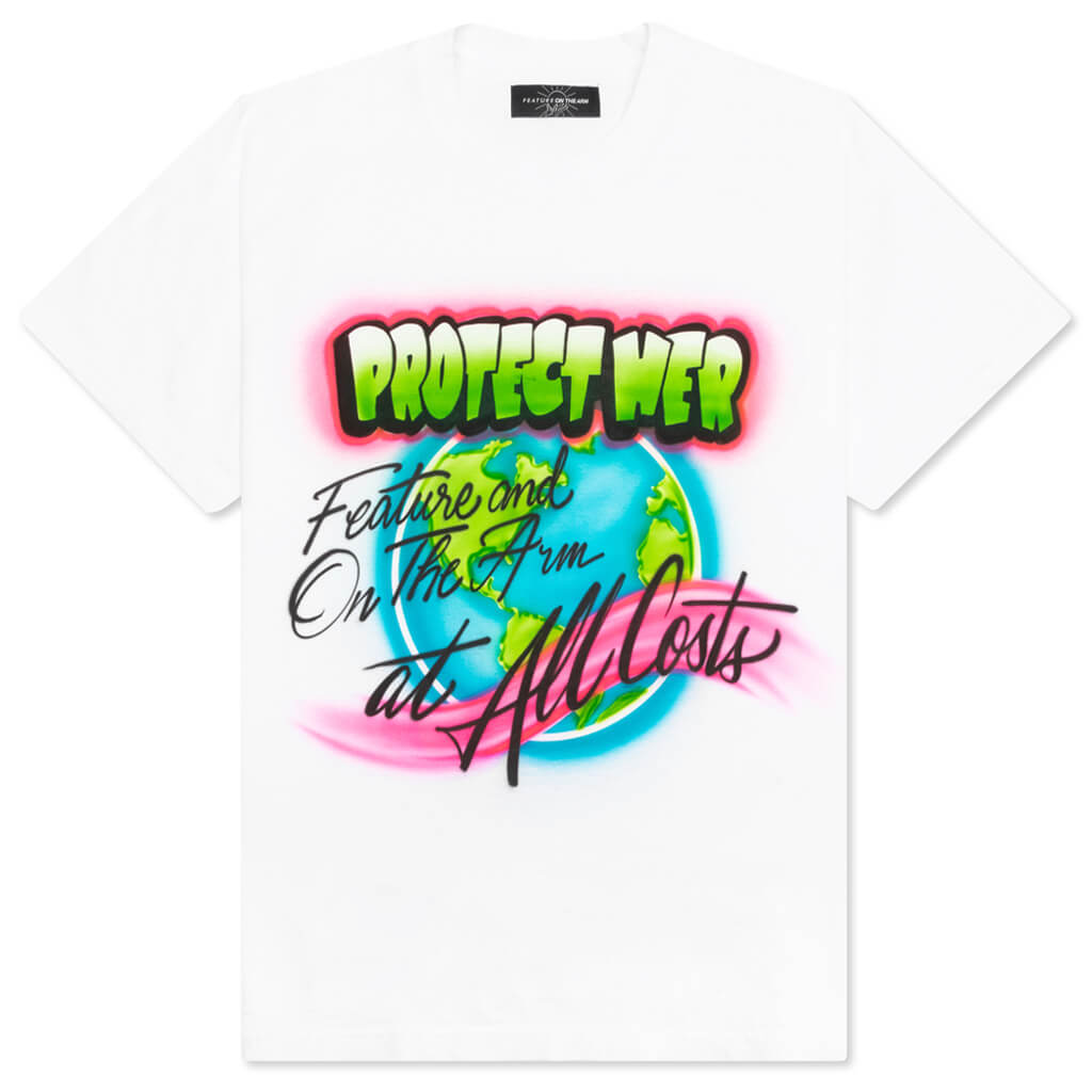 Feature x On The Arm Airbrush Tee - White