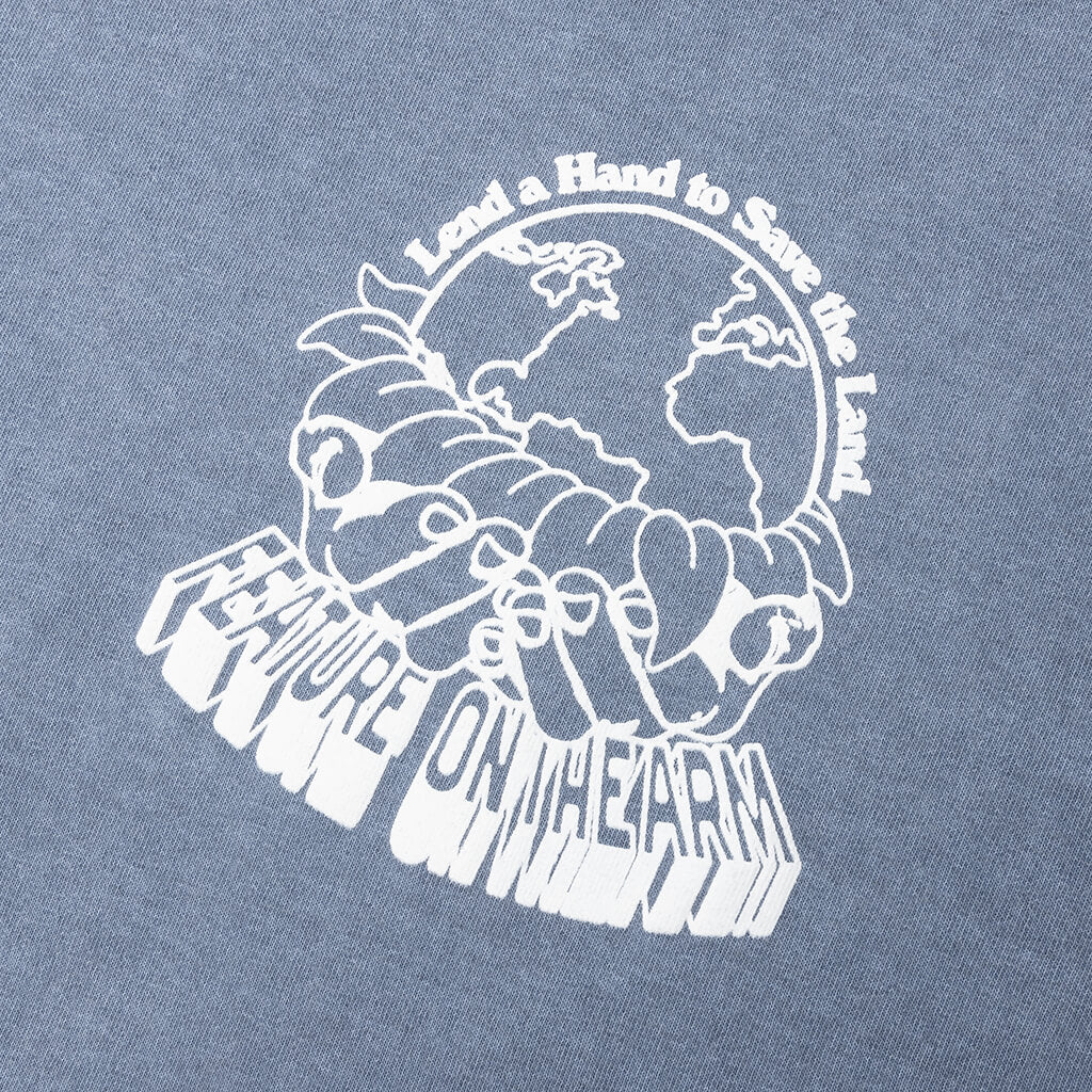 Feature x On The Arm Globe Tee - Copen Blue