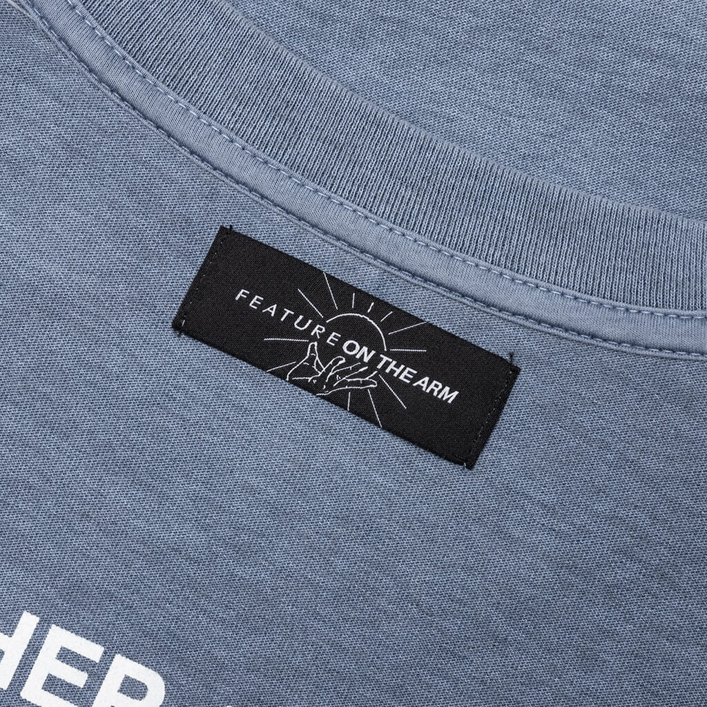 Feature x On The Arm Globe Tee - Copen Blue