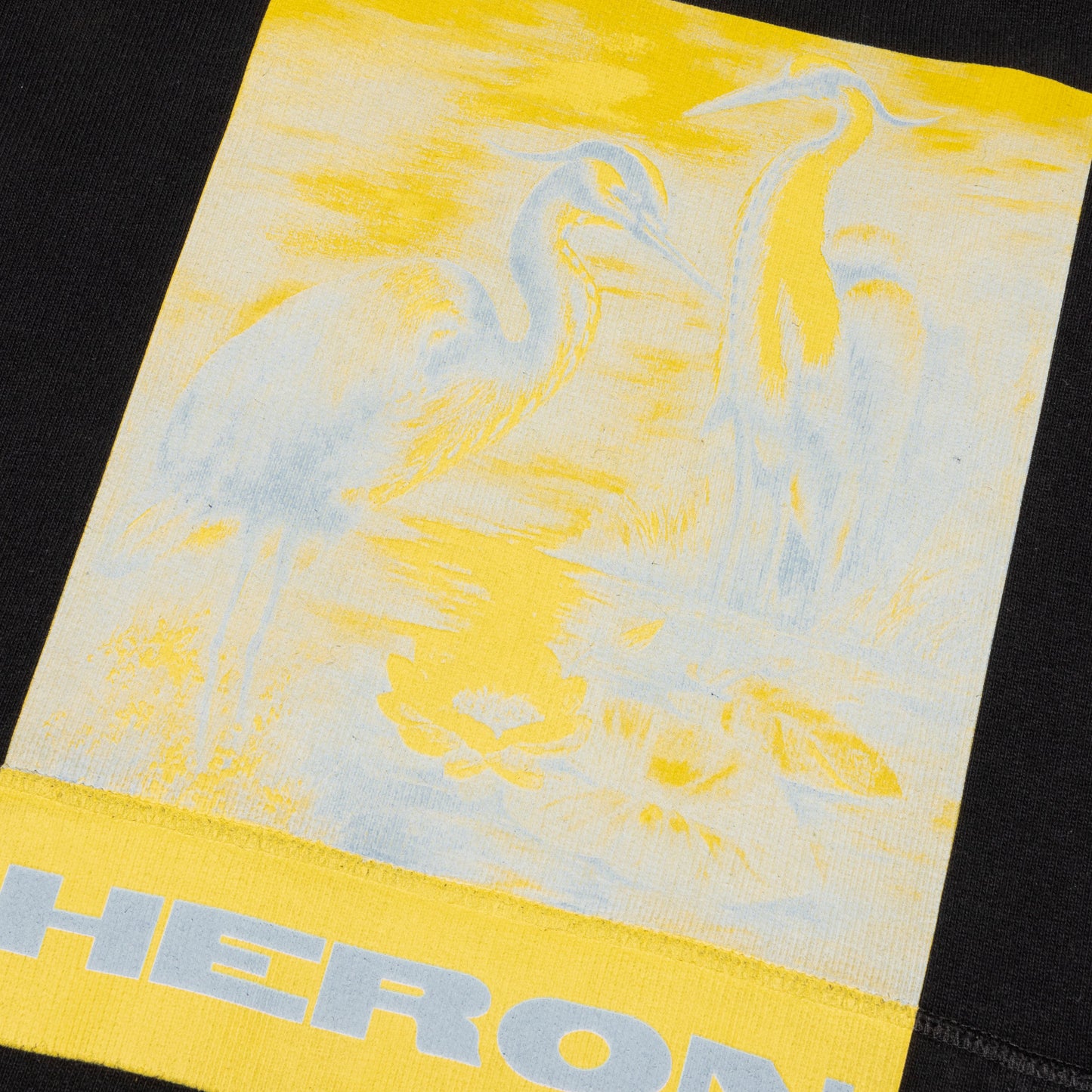 Hoodie Herons Litho - Black/Yellow