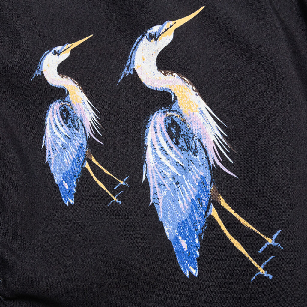 Nylon Printed Swimshorts - Black Herons