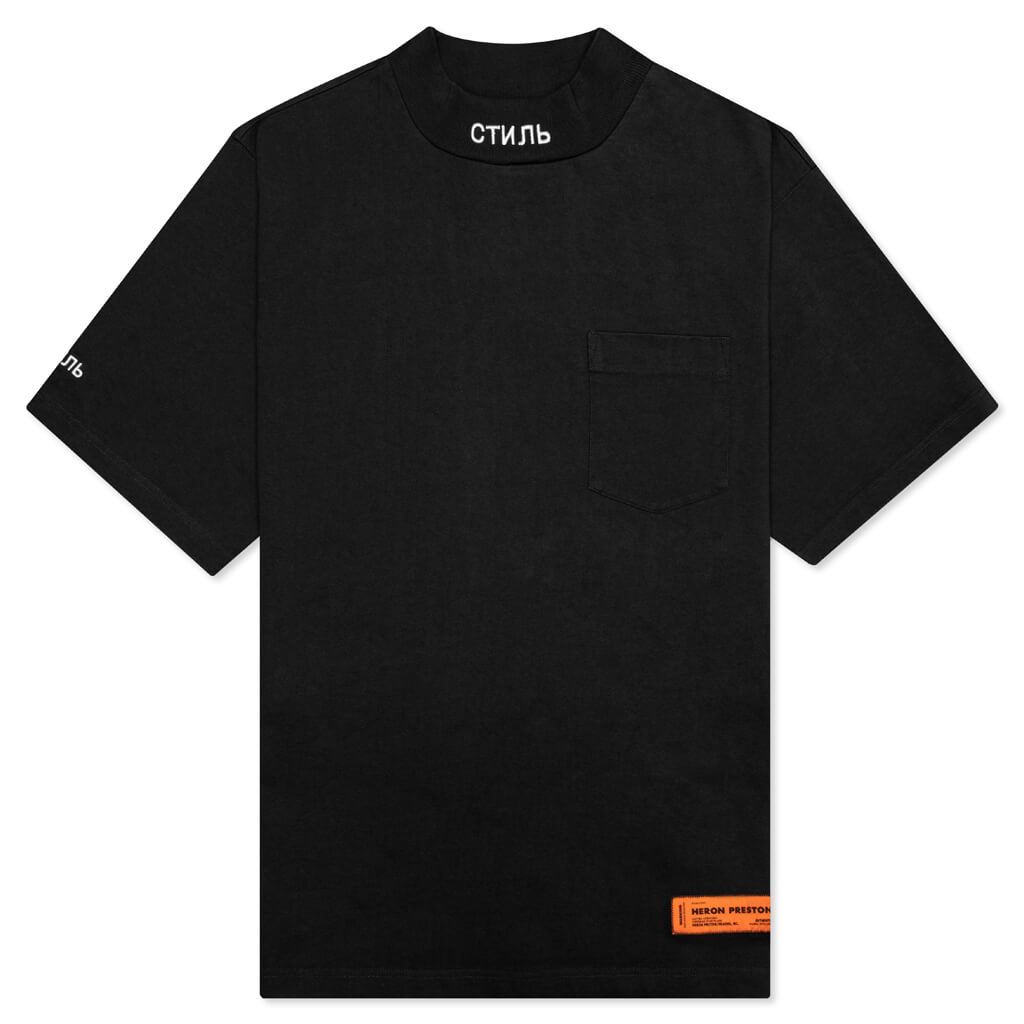 S/S Turtleneck Pocket CTNMB - Black/White