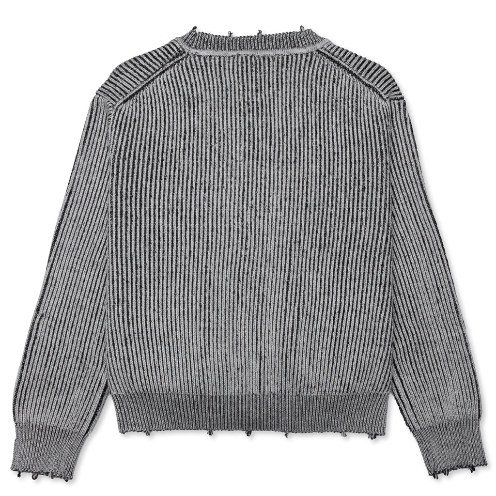 Structure Wool Knit Cardigan - Ash