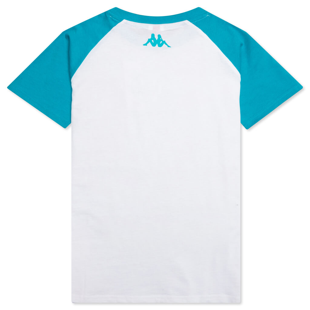 Kids Authentic Pop Elaysa T-Shirt - White/Green Sea