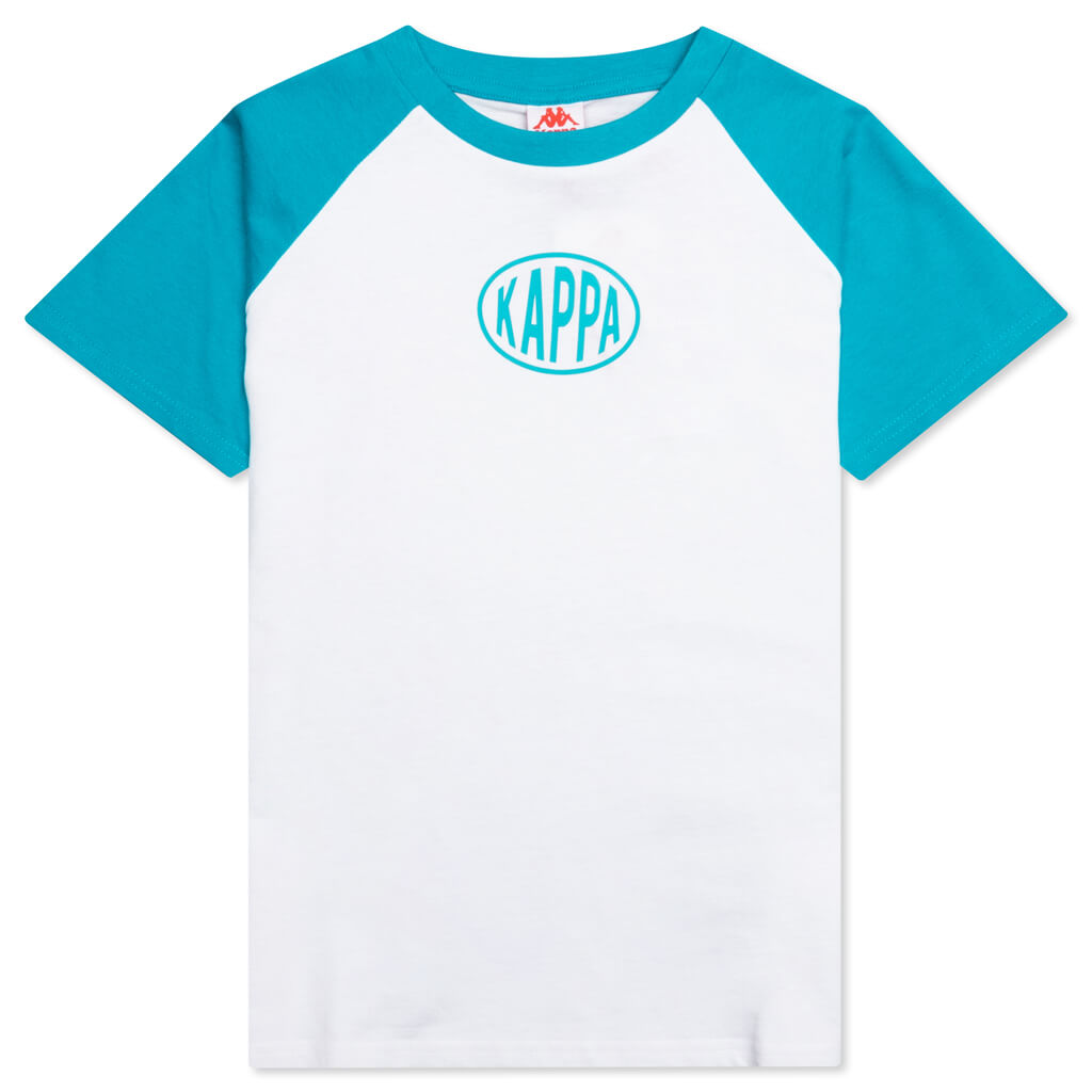 Kids Authentic Pop Elaysa T-Shirt - White/Green Sea