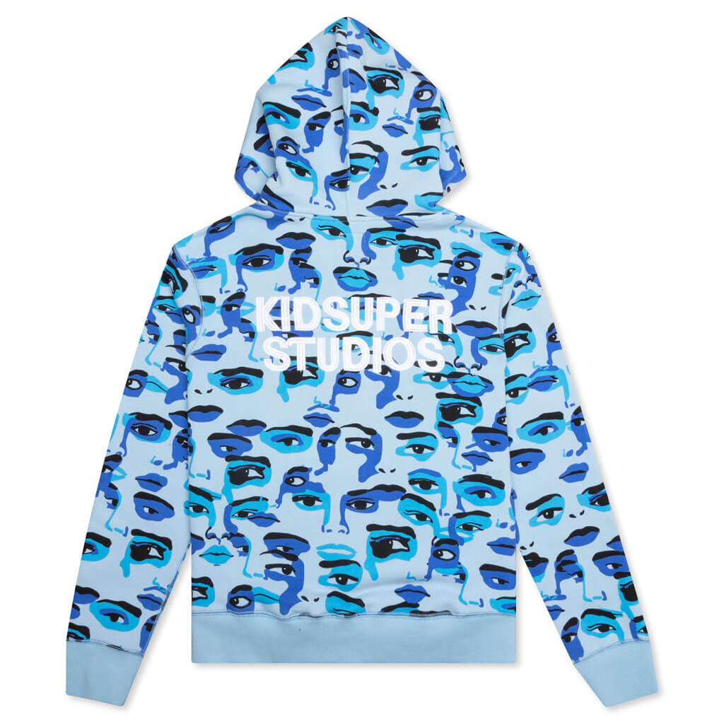 Faces Camo Hoodie - Blue