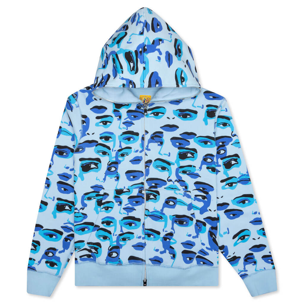 Faces Camo Hoodie - Blue