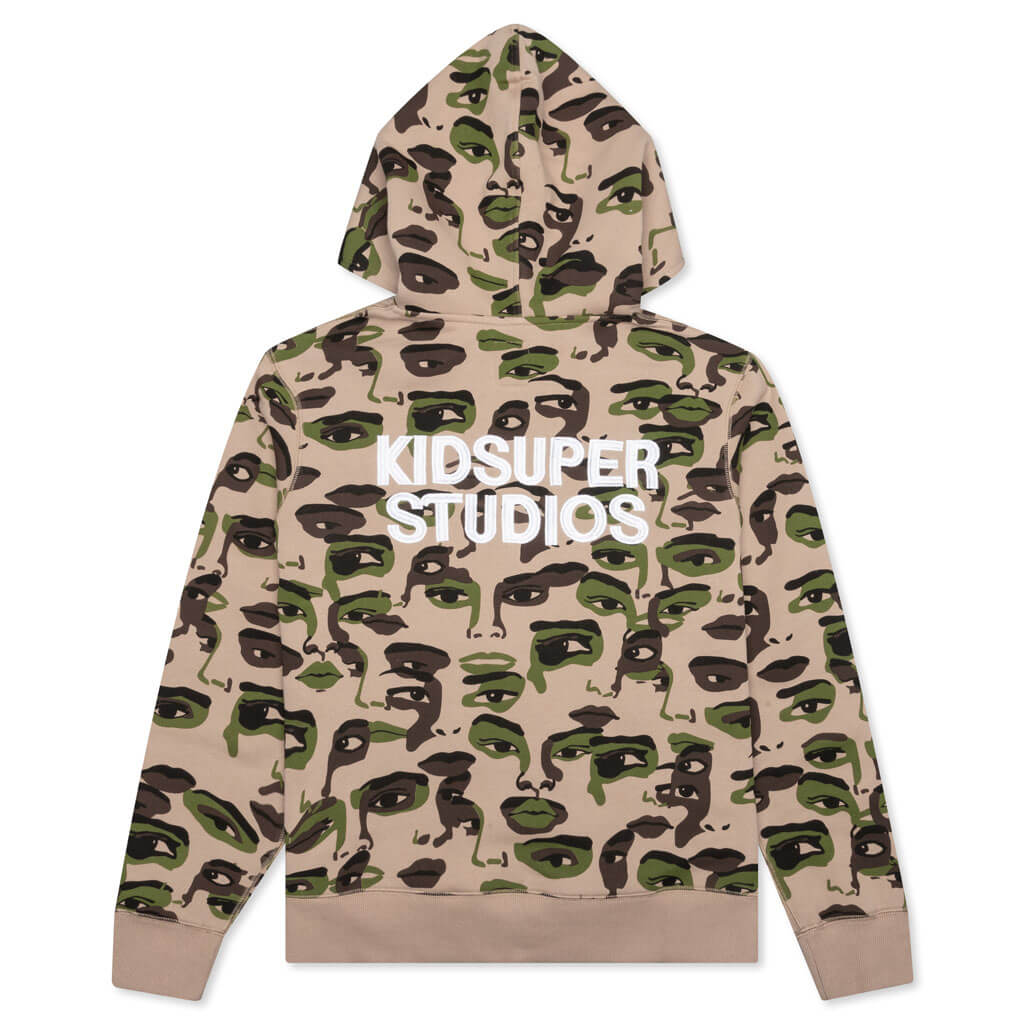 Faces Camo Hoodie - Green