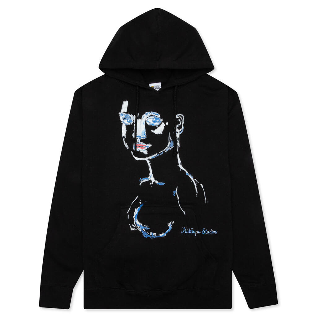 Painted Girl Hoodie - Black