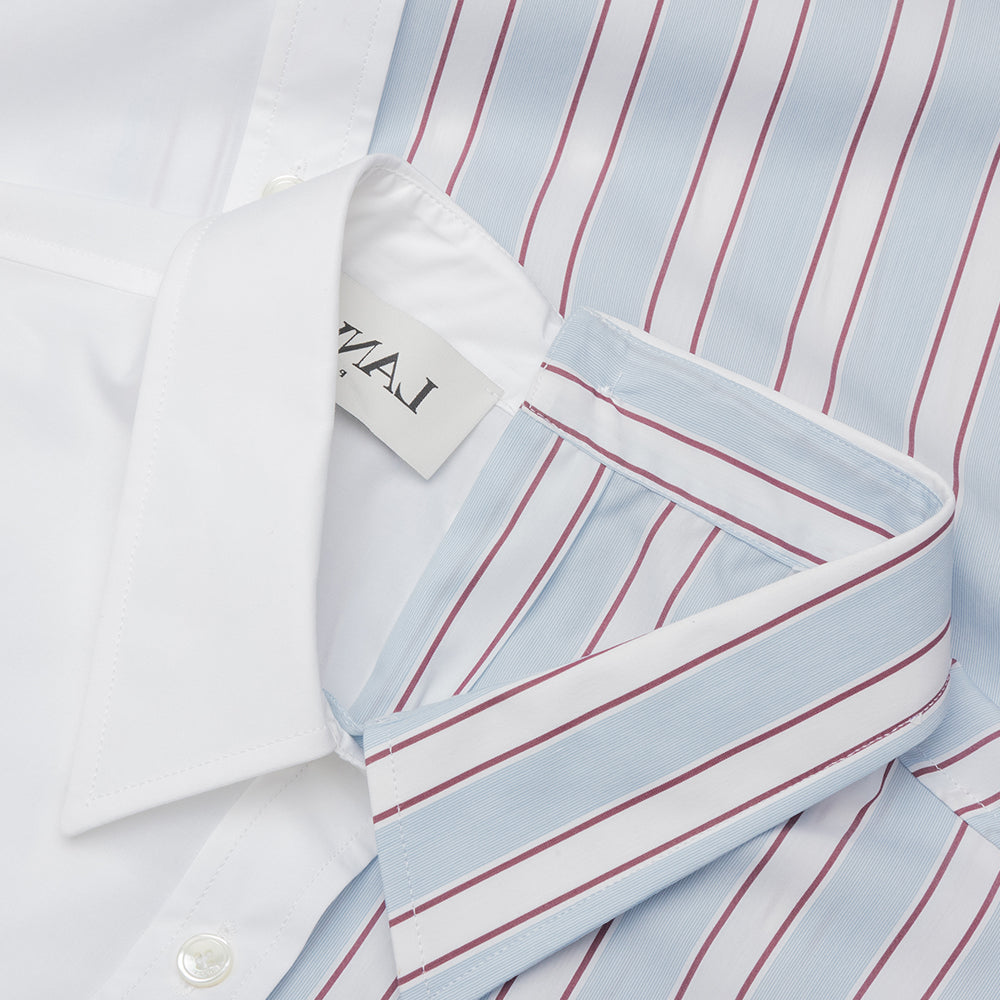 Patchwork L/S Shirt - White