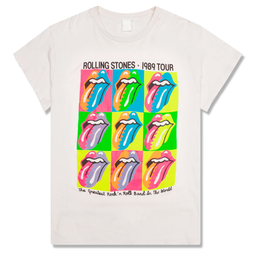 Rolling Stones 89 Tour Crew Tee - Off-White