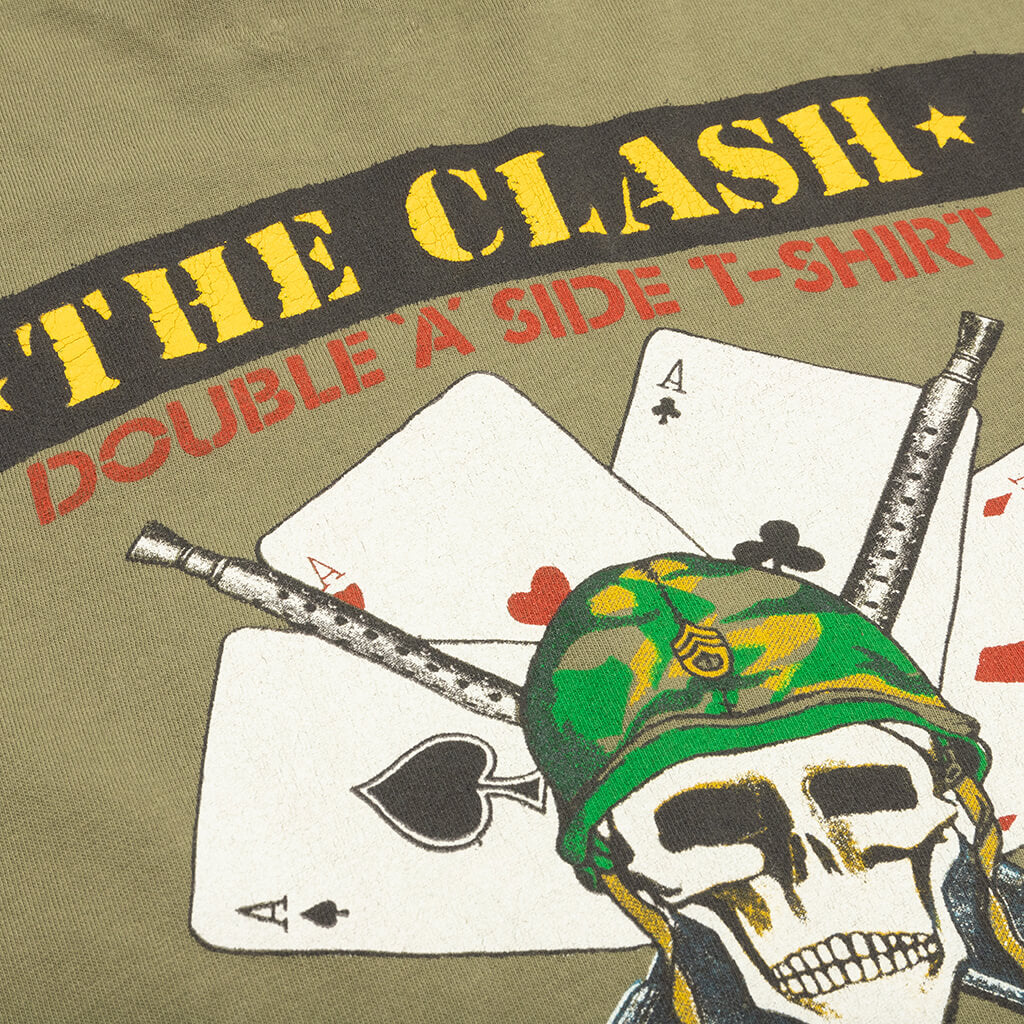 The Clash Straight To Hell Crew Tee - Army Fade