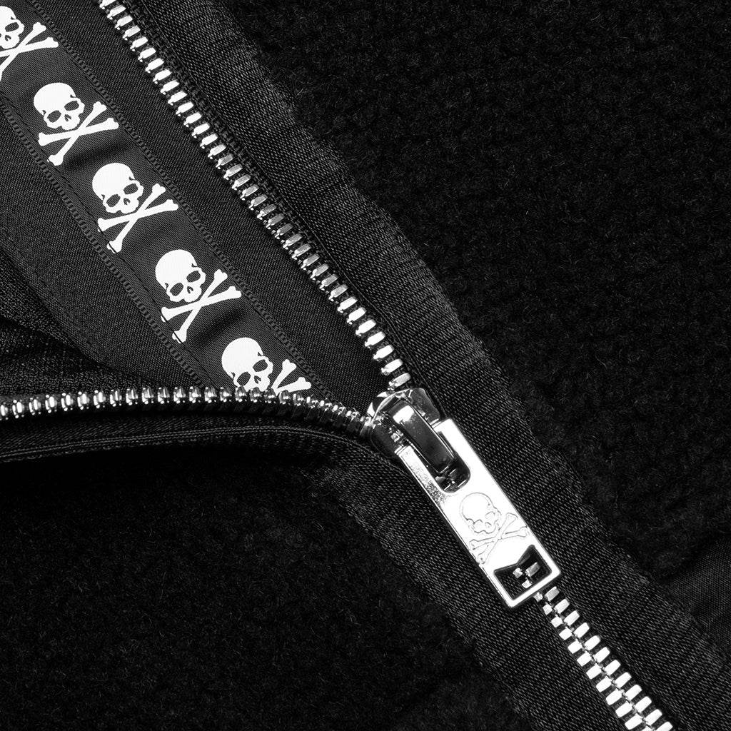 Fleece Jacquard Blouson - Black