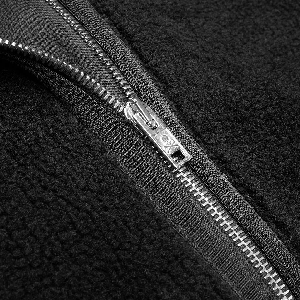 Shearling Denim Jacket - Black