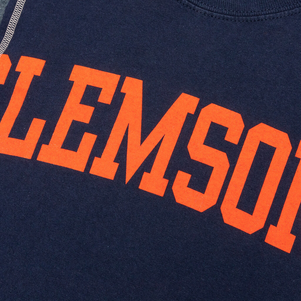 College 7 Cuts L/S Tee - Clemson Navy