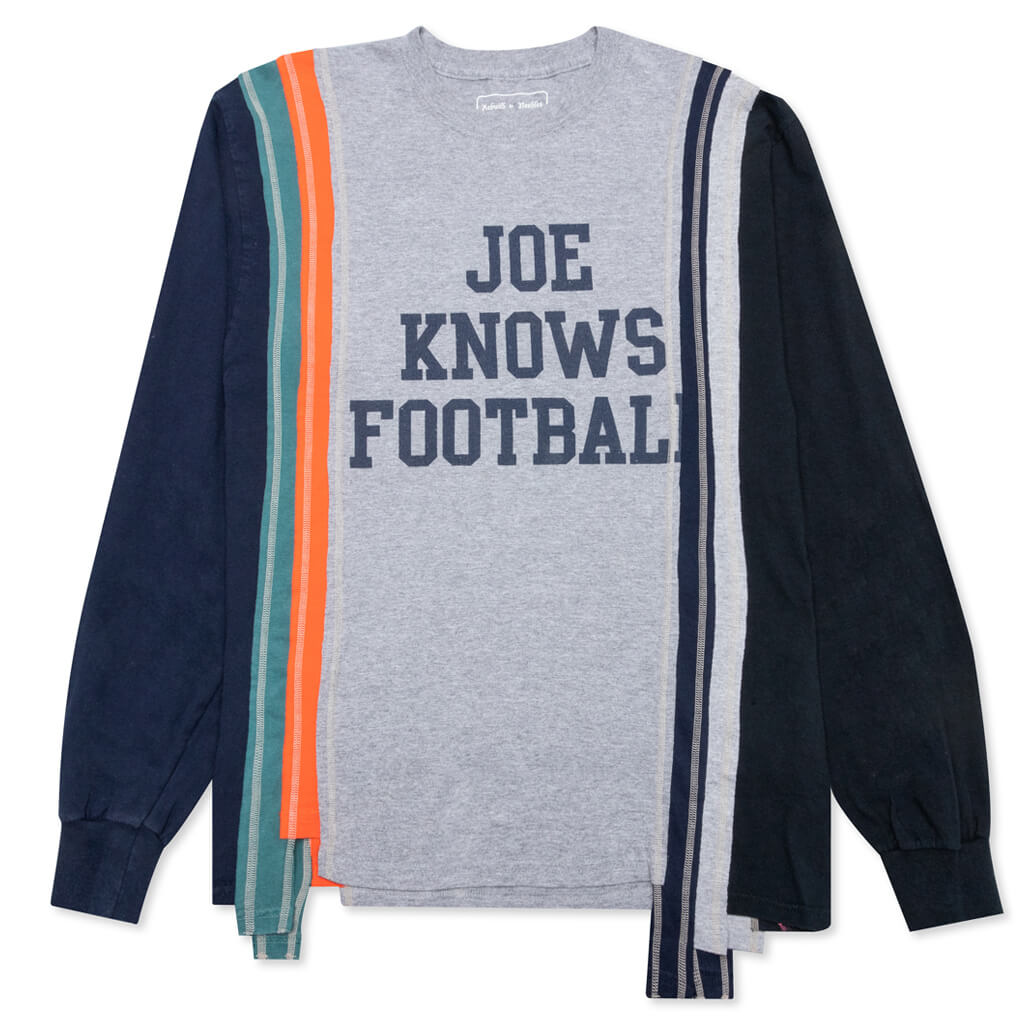 College 7 Cuts L/S Tee - Grey Joe