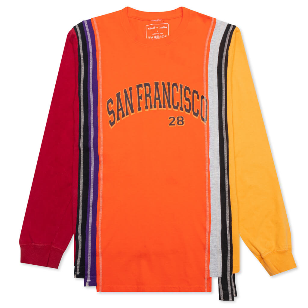 College 7 Cuts L/S Tee - Orange San