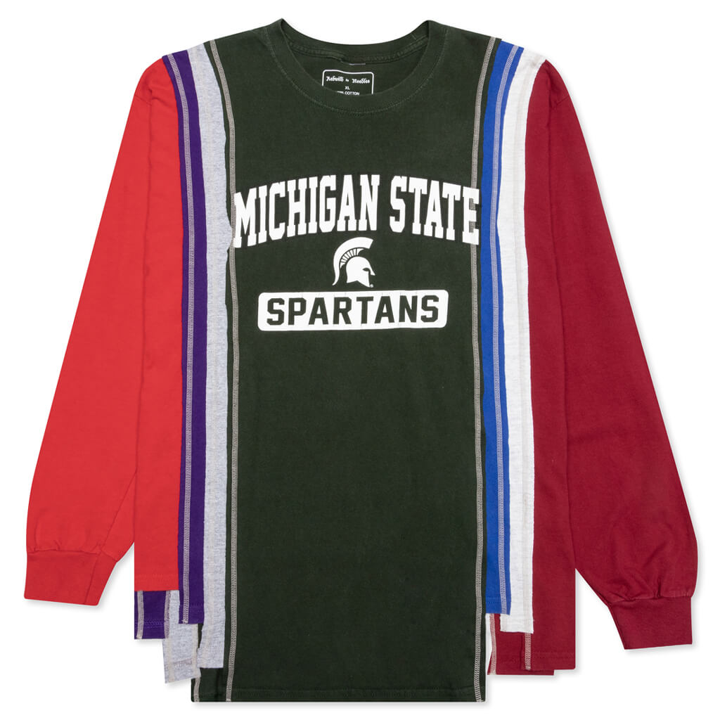 College 7 Cuts L/S Tee - Sage Michigan