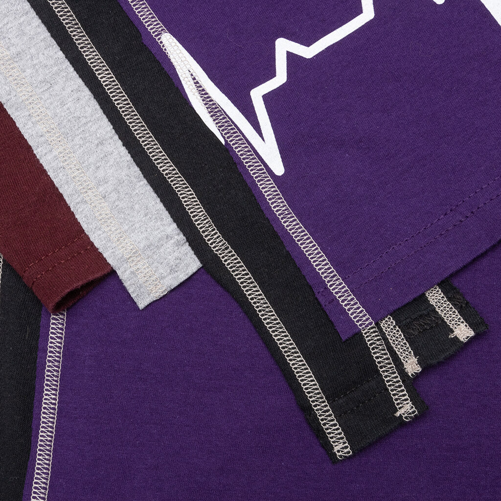 College 7 Cuts S/S Tee - Purple Grand