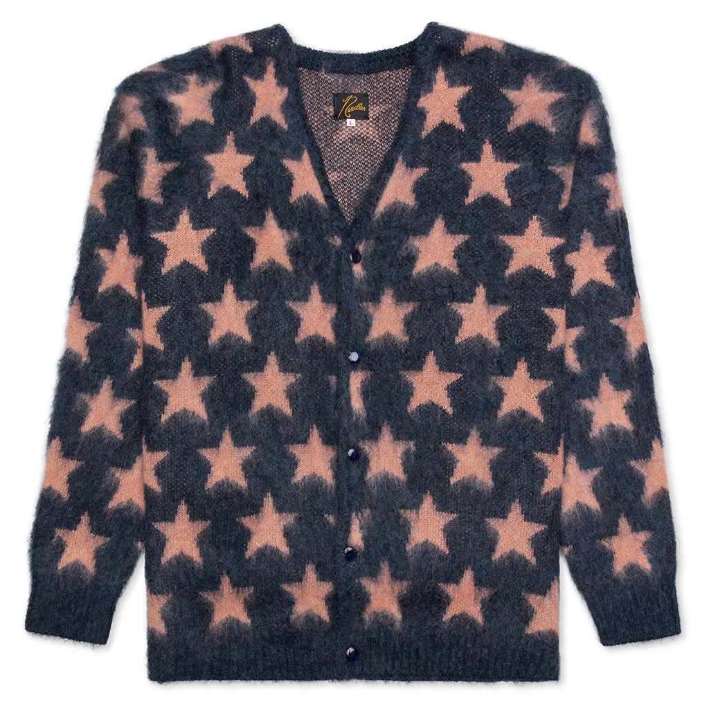 Mohair Cardigan - Blue/Grey