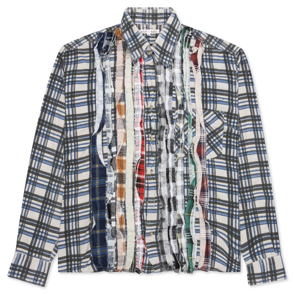 Ribbon Shirt - Blue/Olive