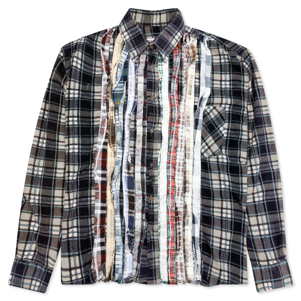 Ribbon Shirt - Blue/White