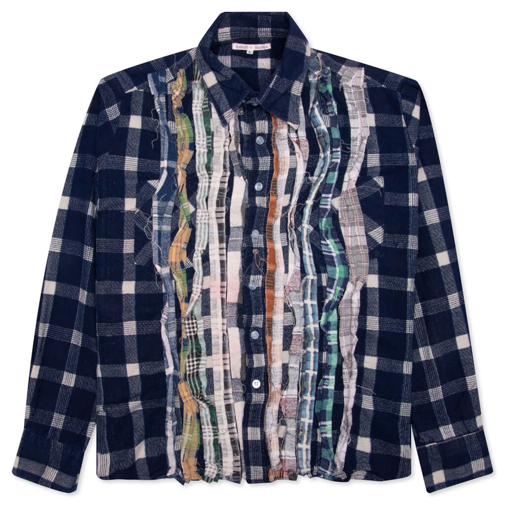 Ribbon Shirt - Navy/White