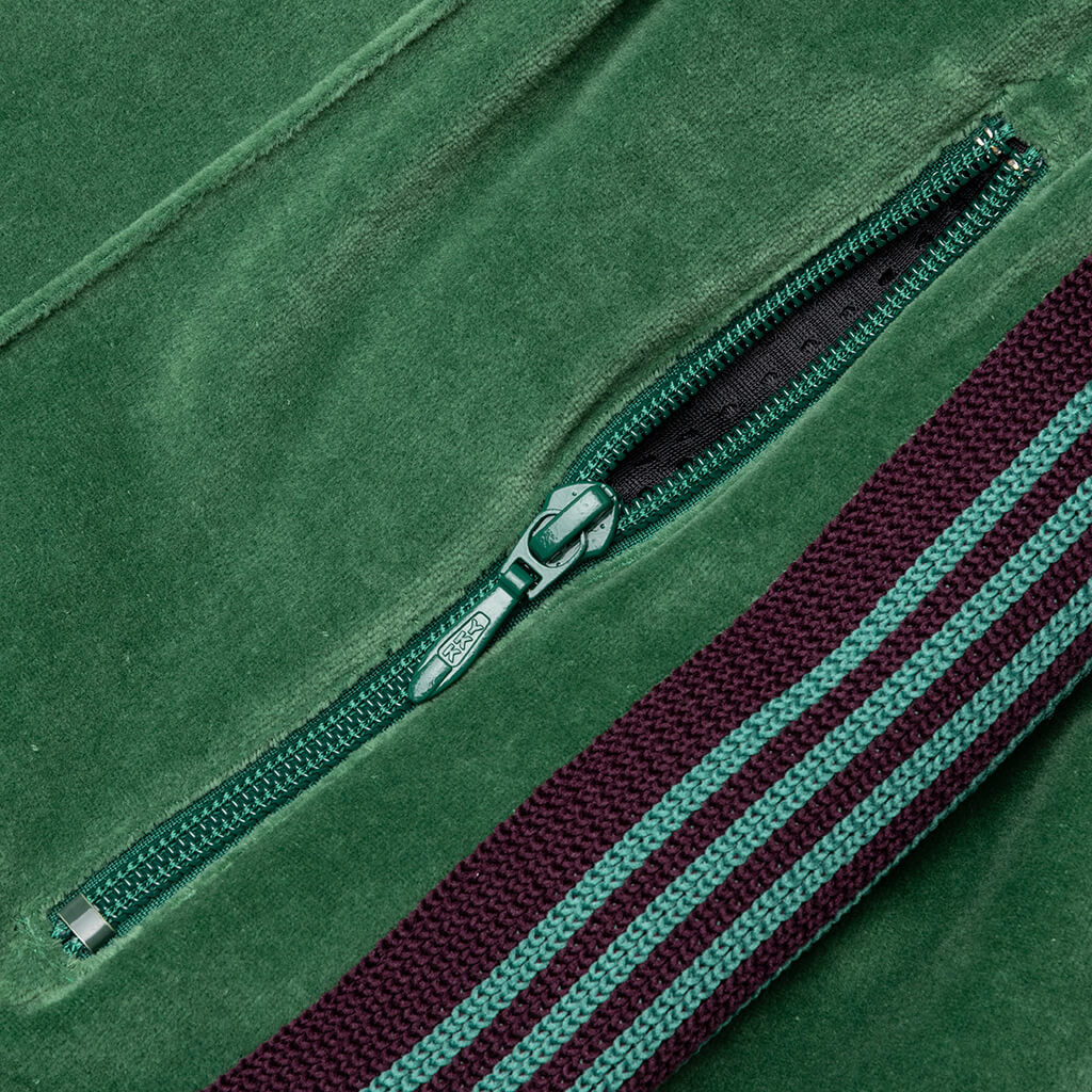 Velour Narrow Track Pant - Green