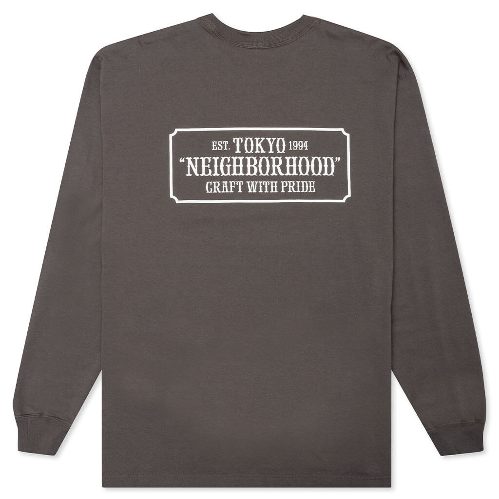 Bar & Shield L/S C-Tee - Grey