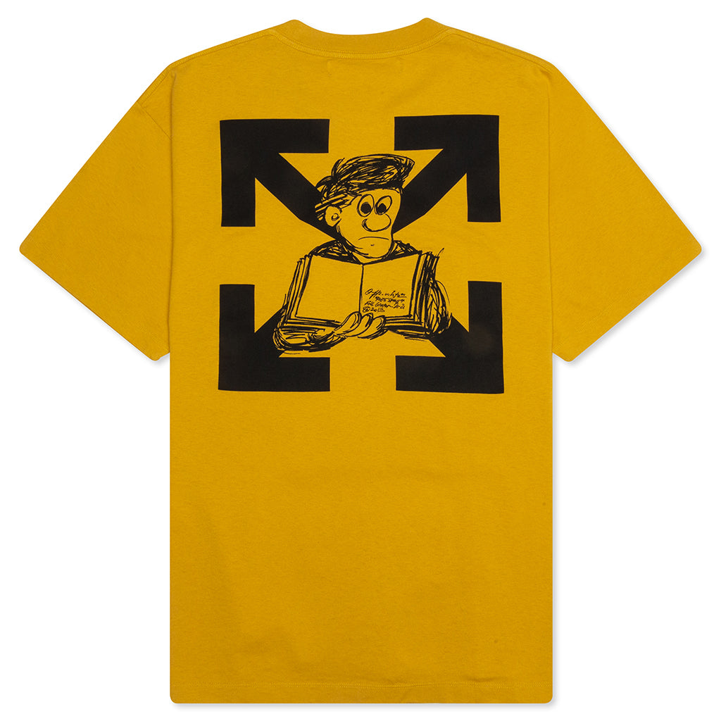 Pencil Arch S/S Over Tee - Ocher Yellow/Black