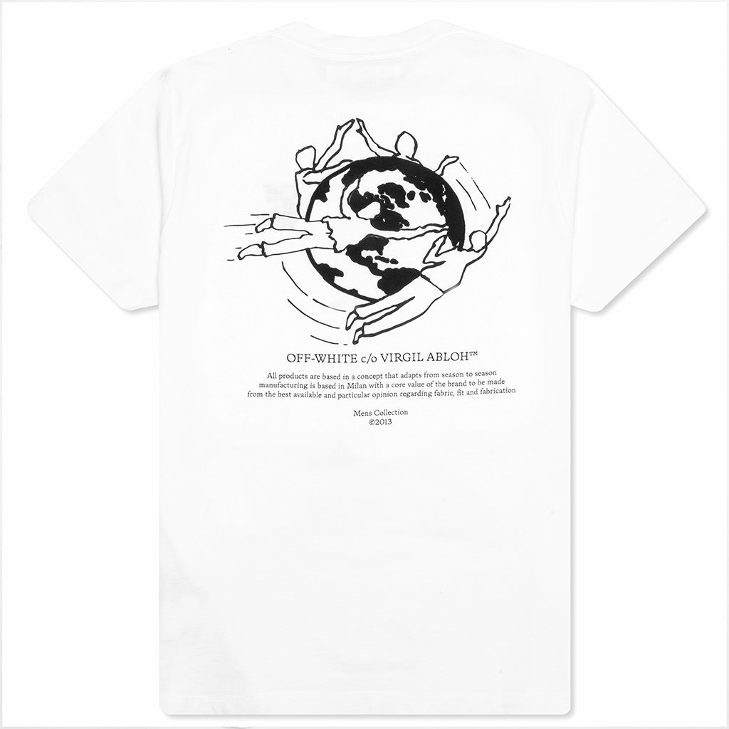 Worldwide S/S Over Tee - White/Black
