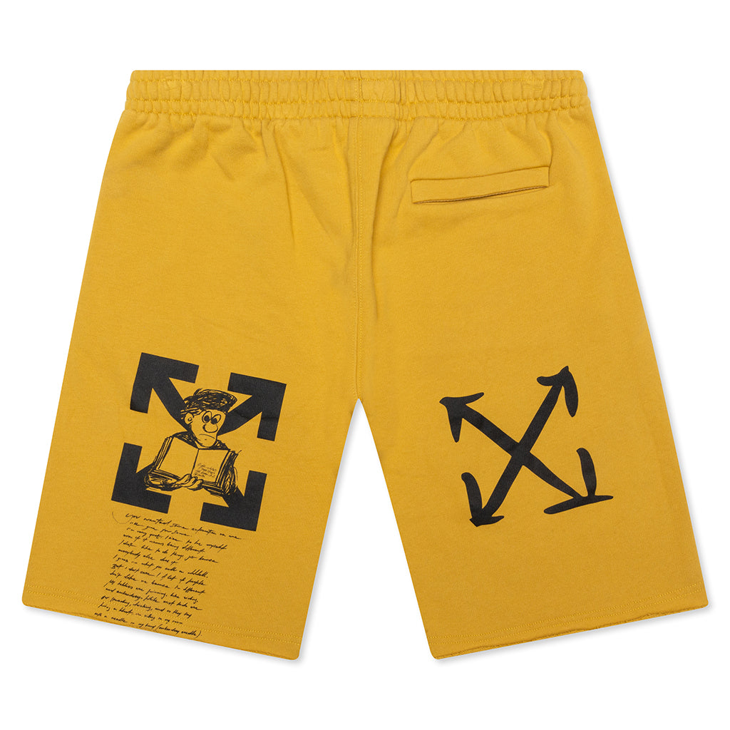 Pencil Arch Sweatshort - Ocher Yellow/Black