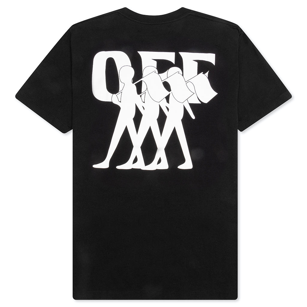 Flag S/S Slim Tee - Black/White