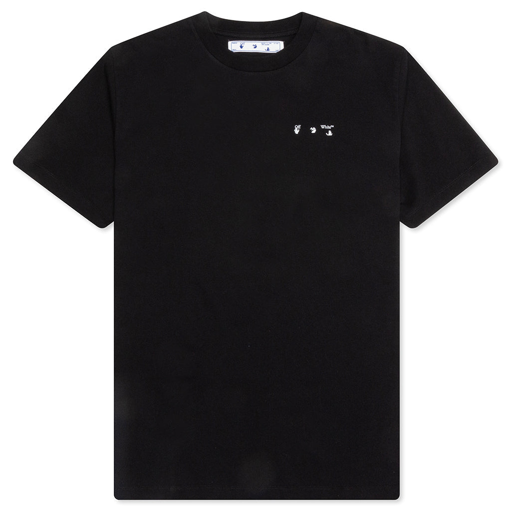 Flag S/S Slim Tee - Black/White