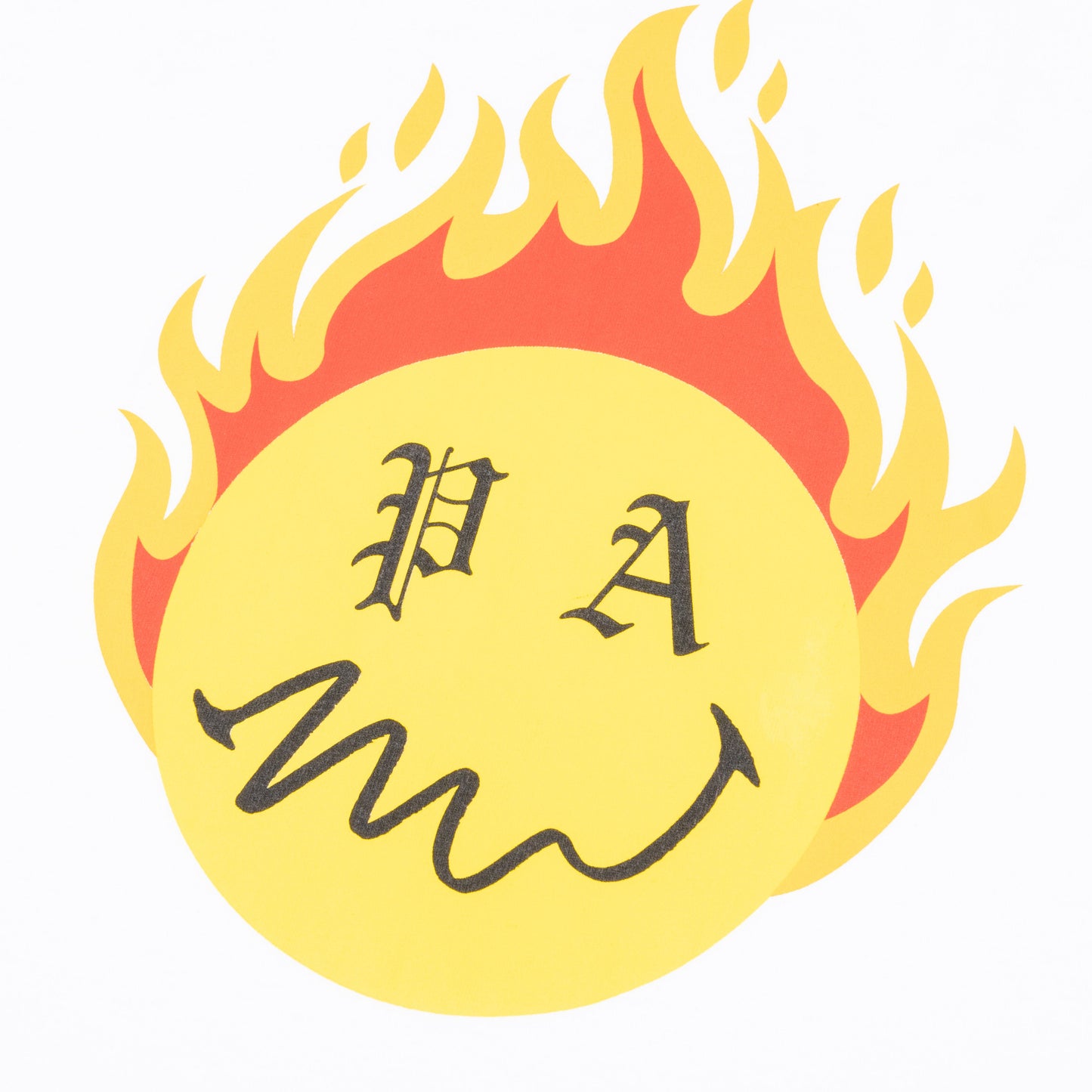 Burning Head Tee - White/Yellow