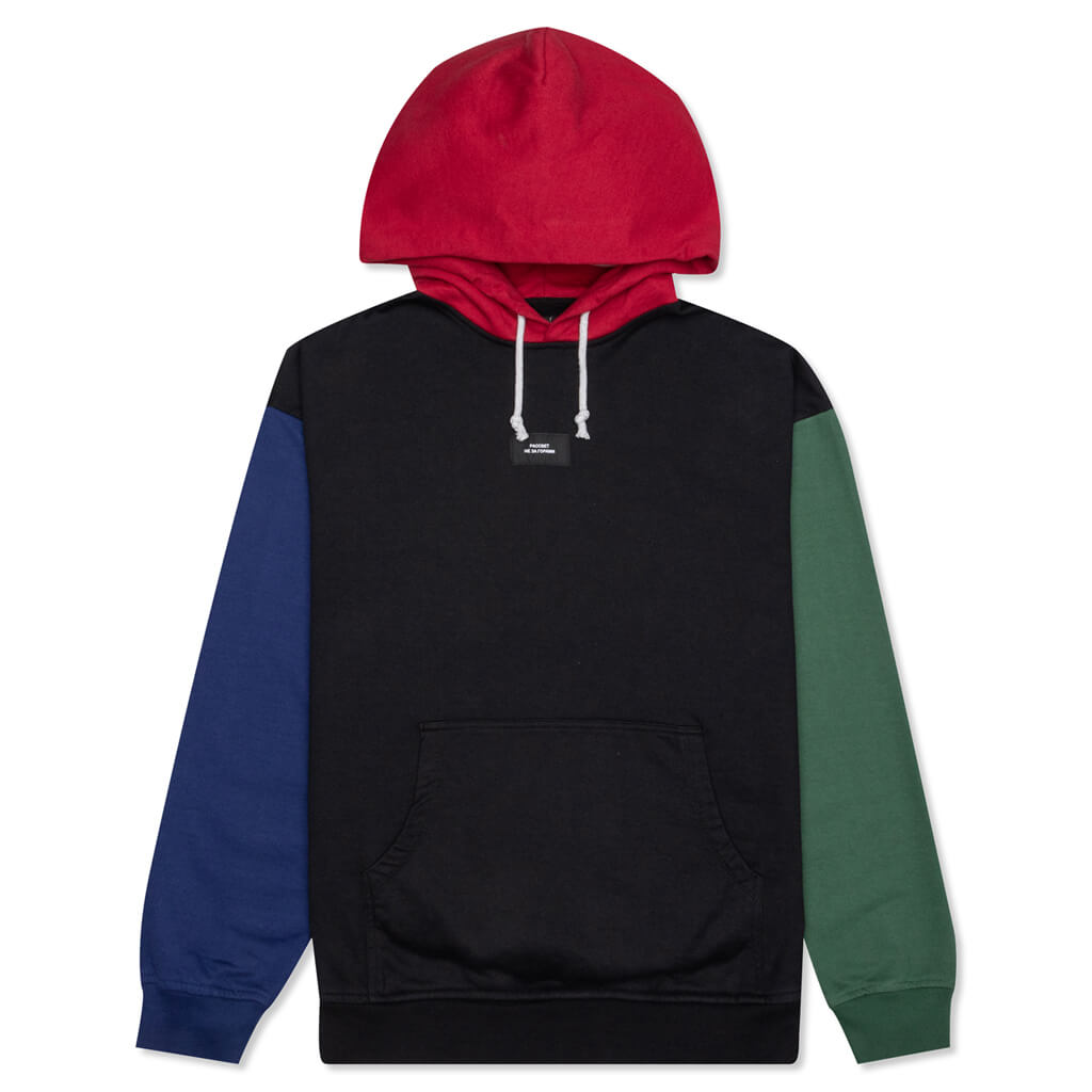 Block Popover Hoodie - Black