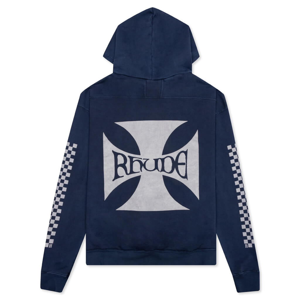 Graphic Hoodie - Classic Checkers Blue