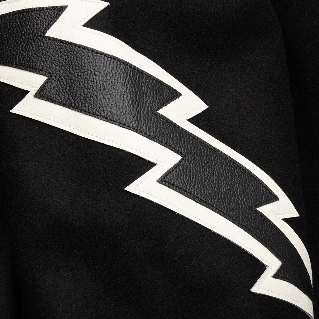 Lightning Varsity Jacket - Black