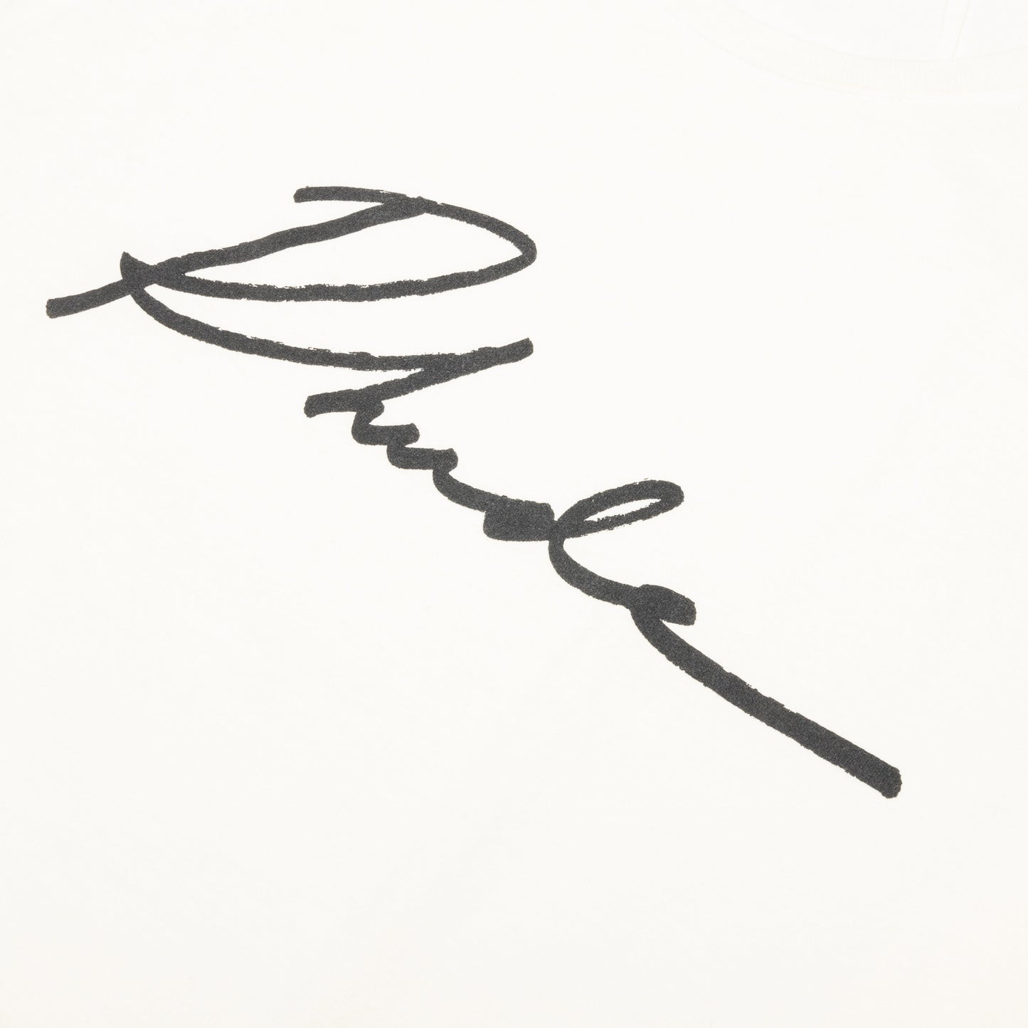 Logo Script Graphic Tee - White