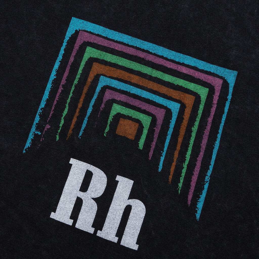 Neon Box Perspective Graphic Tee - Black