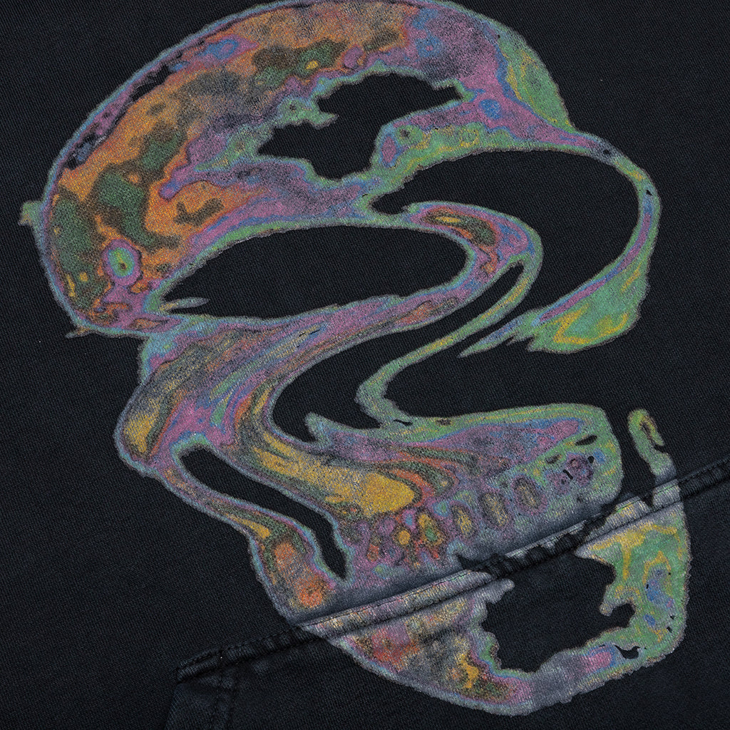 Psychadelic Skull Graphic Hoodie - Black