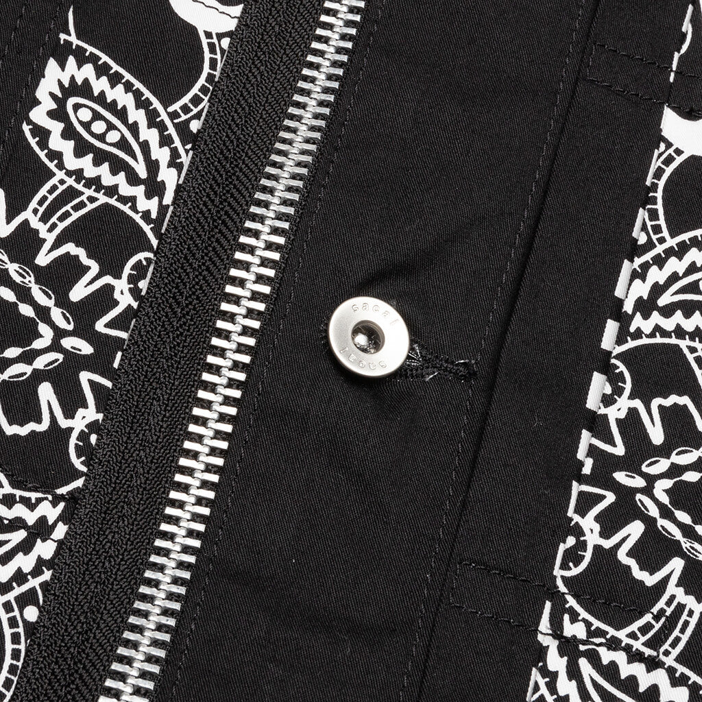Archive Print Mix Jacket - Black/Navy