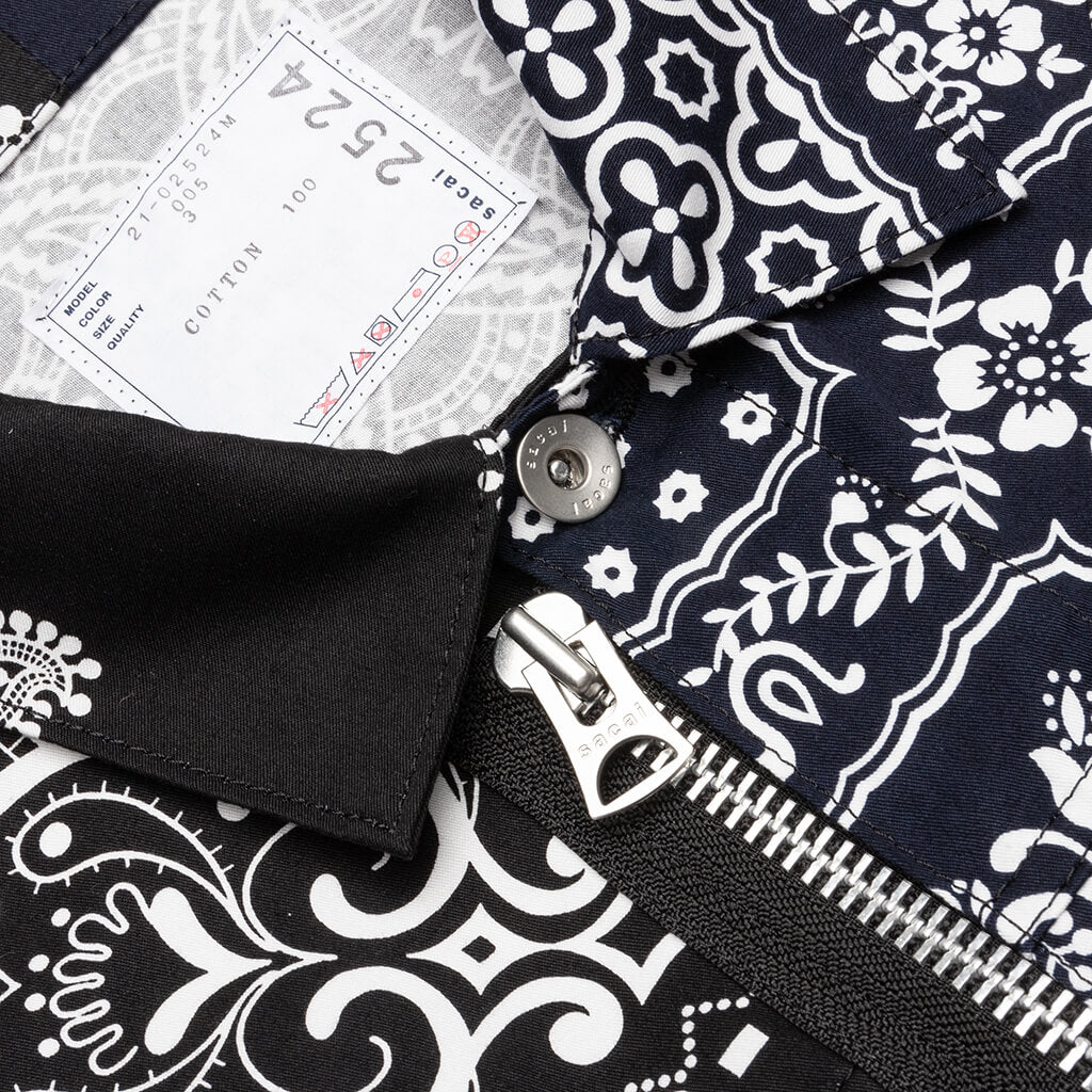 Archive Print Mix Jacket - Black/Navy
